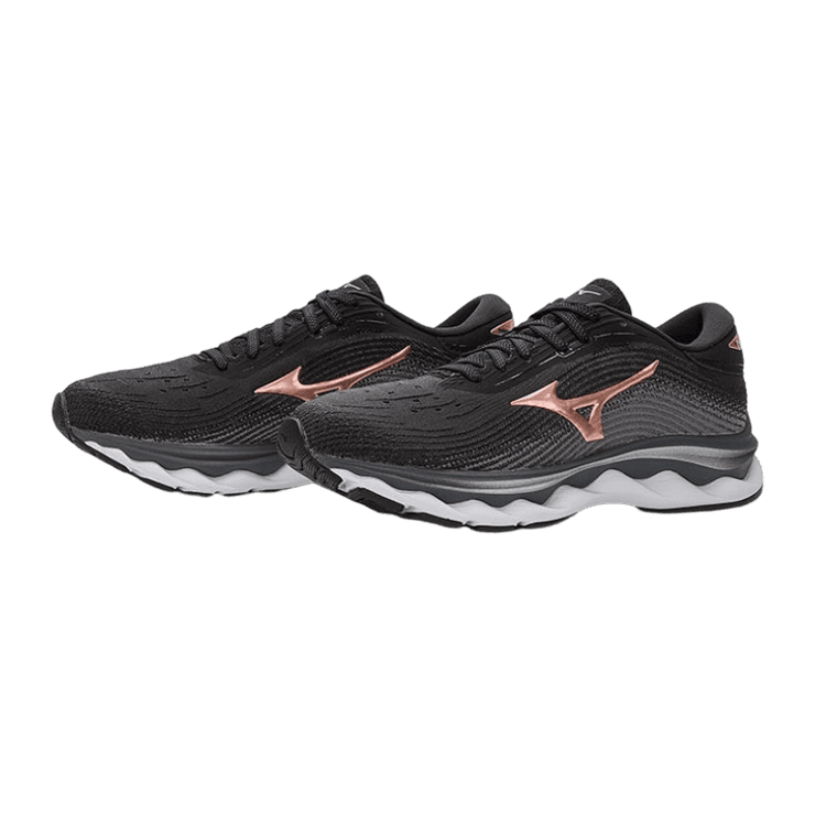 Mizuno Wave Sky 5 Black Gold Angle 0