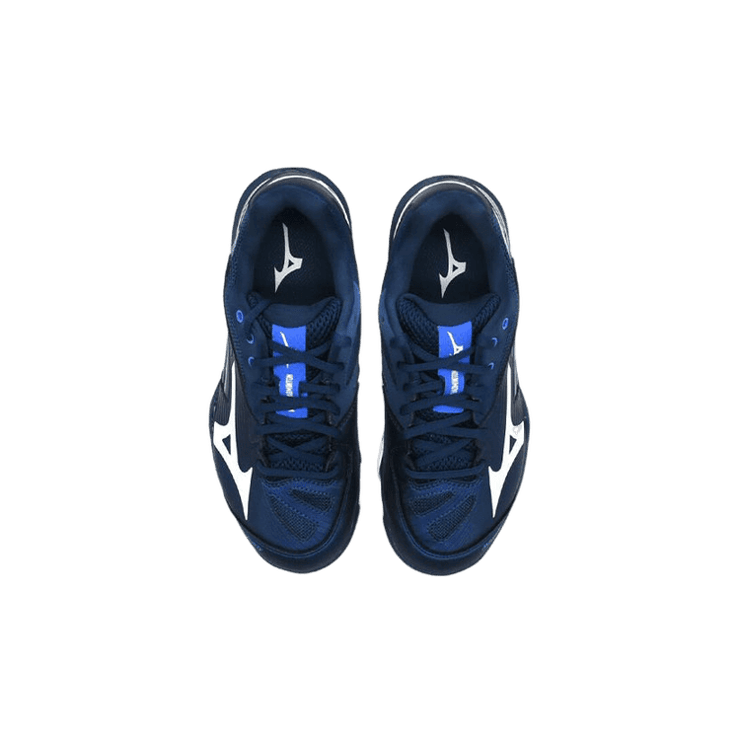 Mizuno Wave Claw 2 Badminton Blue White Angle 0
