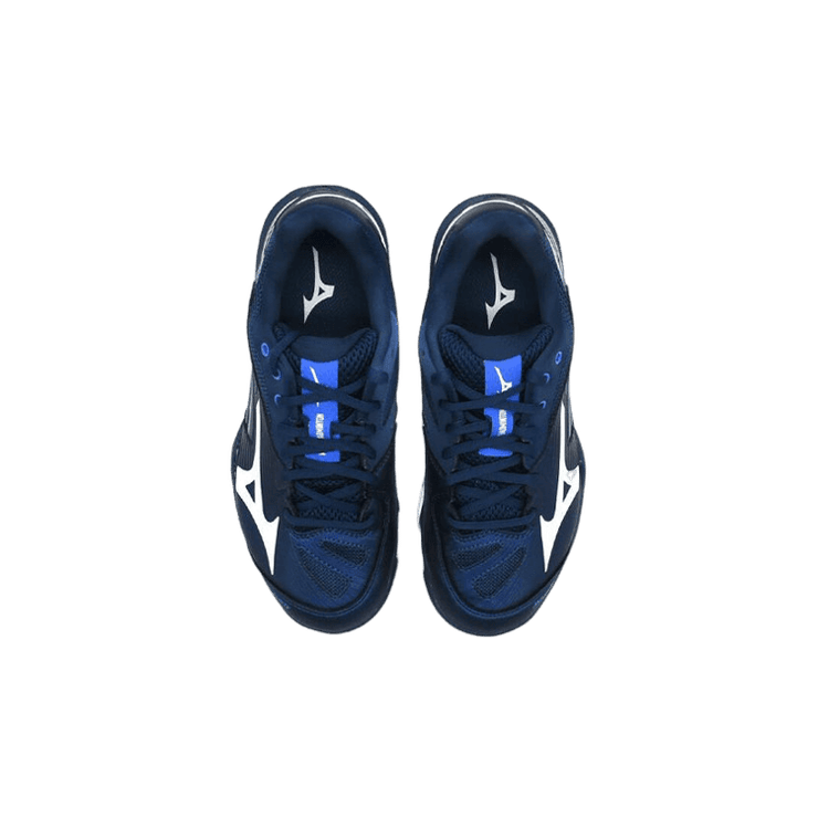 Mizuno Wave Claw 2 Badminton Blue White Angle 0
