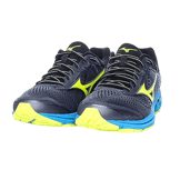 Mizuno Wave Rider 22 Low Tops Wear-resistant Black Blue Yellow Angle 0