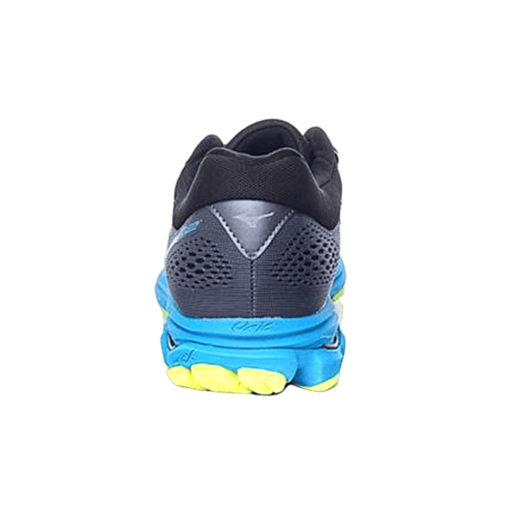 Mizuno Wave Rider 22 Low Tops Wear-resistant Black Blue Yellow Angle 2