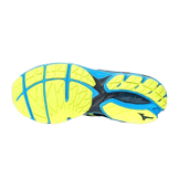 Mizuno Wave Rider 22 Low Tops Wear-resistant Black Blue Yellow Angle 3