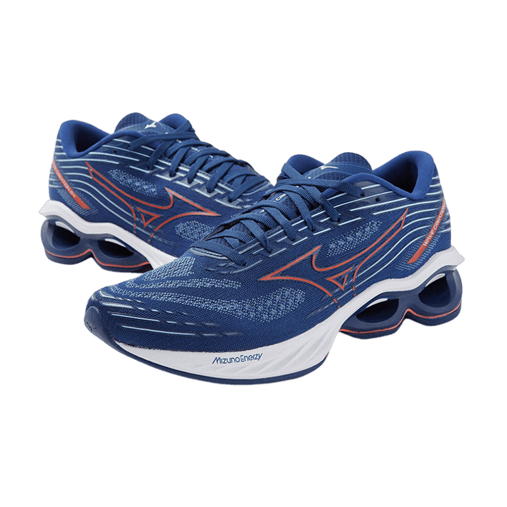 Mizuno Wave Creation 24 Blue Orange Angle 1