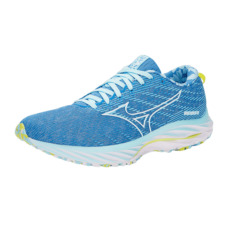 Mizuno Wave Rider 26 Sky Blue White Grey Green (W) Angle 0