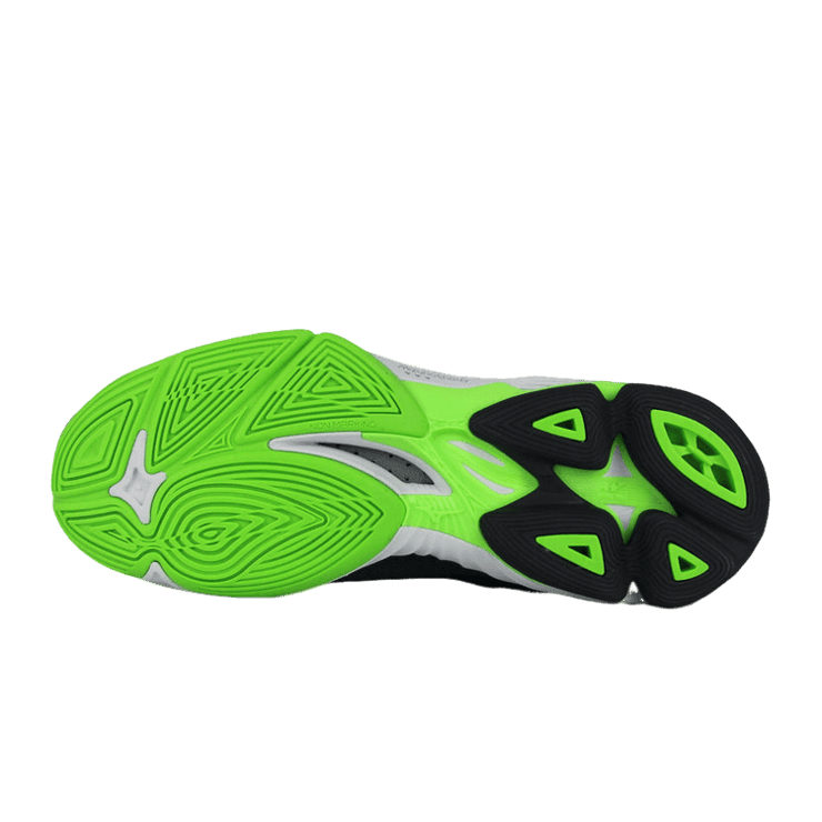 Mizuno Wave Lightning Z7 Black Fluorescent Green Angle 2
