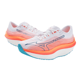 Mizuno Wave Rebellion Pro White Orange Angle 1