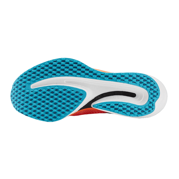 Mizuno Wave Rebellion Pro White Orange Angle 3