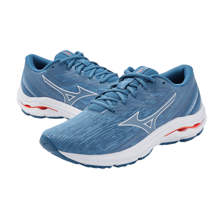Mizuno Wave Equate 7 Grey Blue Grey White Orange Angle 1