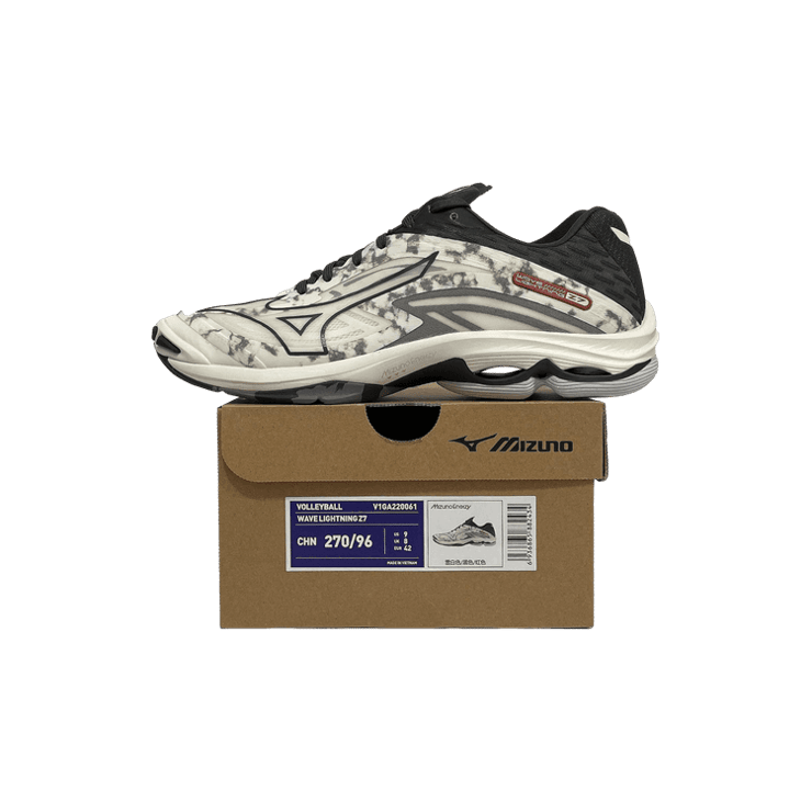 Mizuno Wave Lightning Z7 Marble White Angle 2