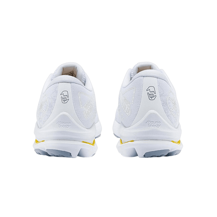 Mizuno Wave Rider 25 White Yellow Angle 0