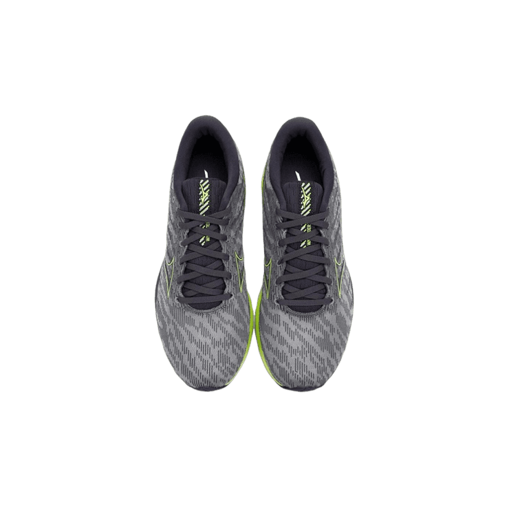 Mizuno Wave Rider 26 Grey Volt Green Angle 0