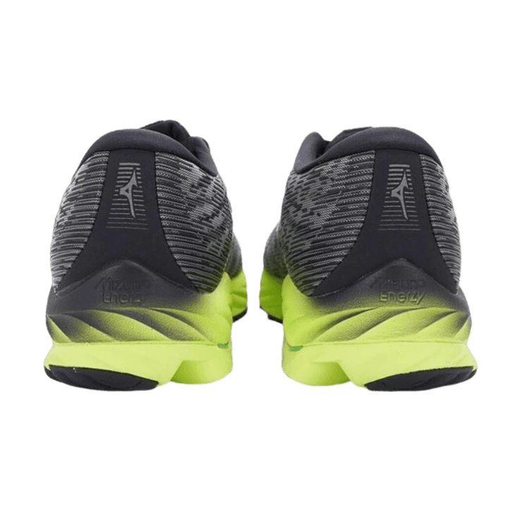 Mizuno Wave Rider 26 Grey Volt Green Angle 1