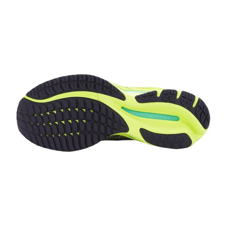 Mizuno Wave Rider 26 Grey Volt Green Angle 2
