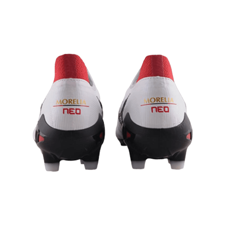 Mizuno Morelia Neo III Made in Japan FG White Black Red Angle 0