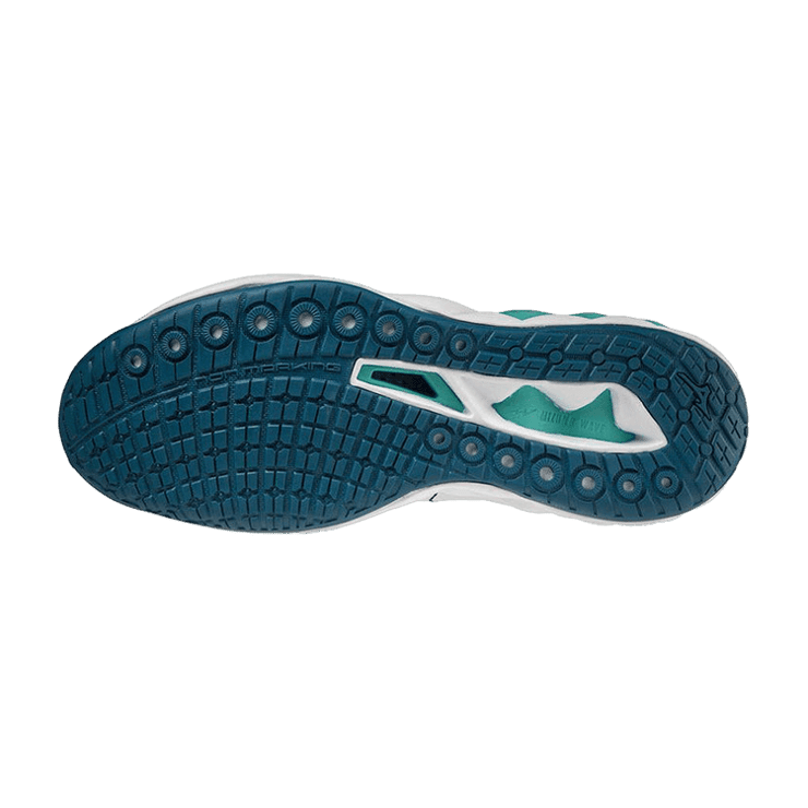 Mizuno Wave Luminous 2 White Teal Angle 2