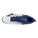 Mizuno White Dimension White Blue Ribbon Angle 0