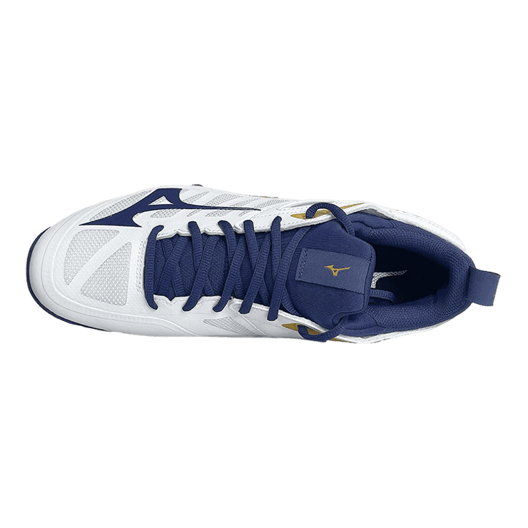 Mizuno White Dimension White Blue Ribbon Angle 0