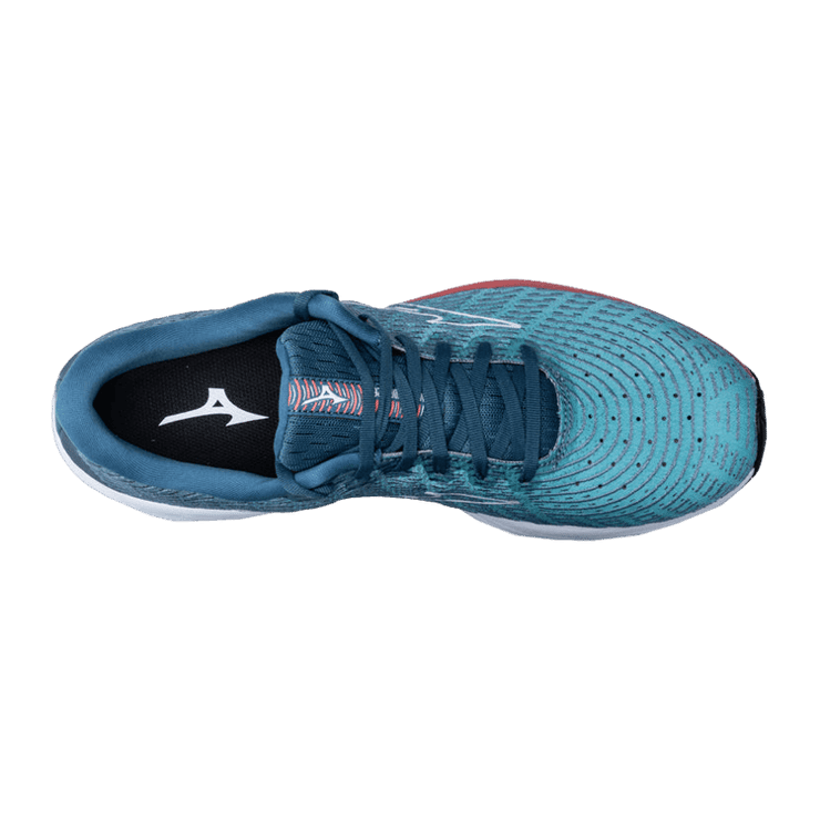 Mizuno wave rider 26 Blue Red Angle 1