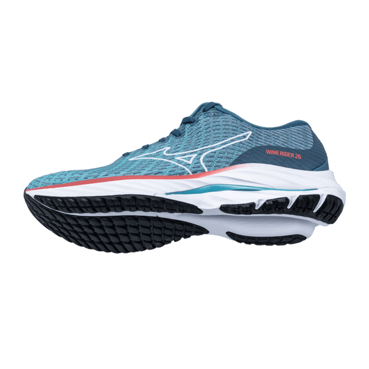 Mizuno wave rider 26 Blue Red Angle 2