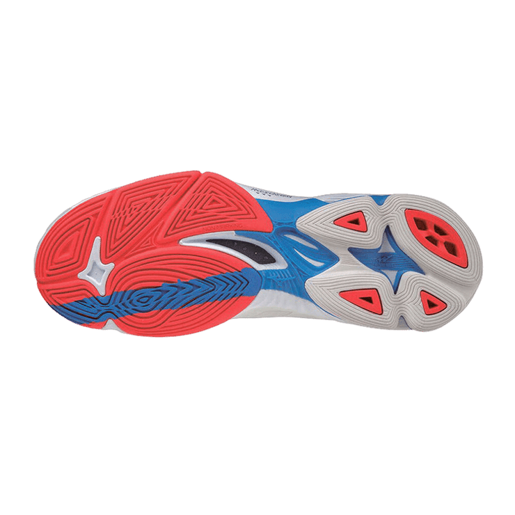 Mizuno Wave Lightning Neo White French Blue Angle 1