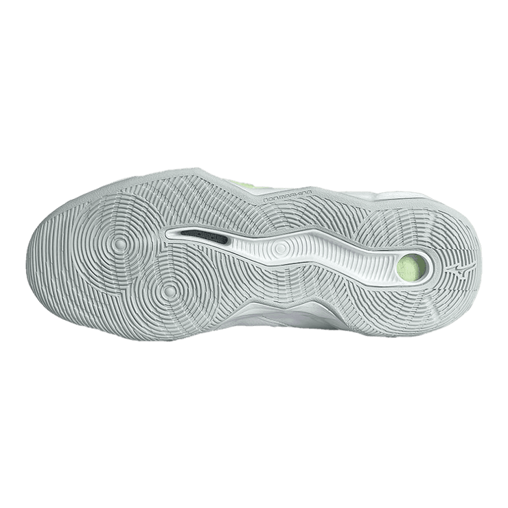 Mizuno Wave Dimension White Green (W) Angle 2