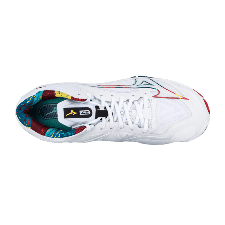 Mizuno Wave Lightning Z7 Mid White Angle 1