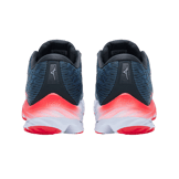 Mizuno Wave Rider 26 Navy Teal Bright Orange Angle 2
