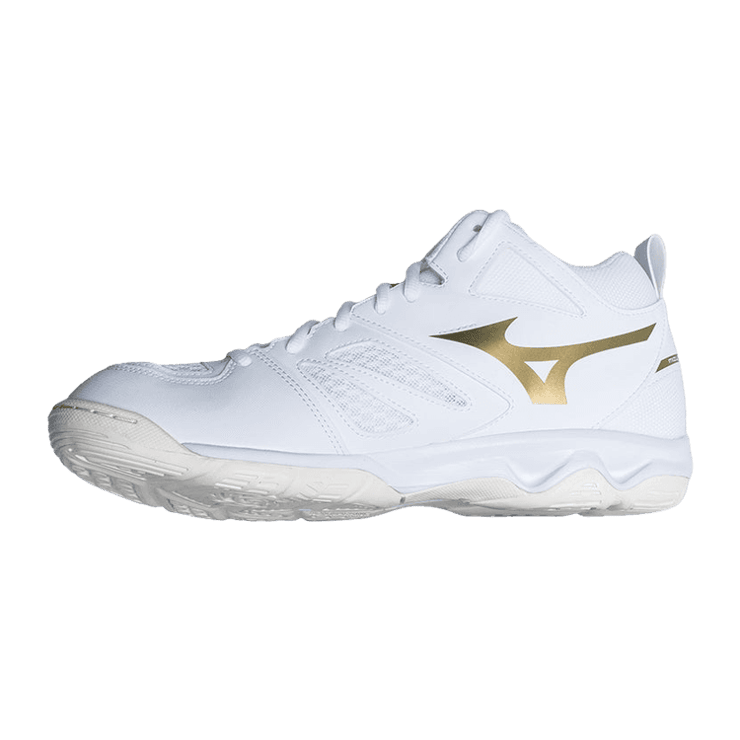 Mizuno Dynablitz mid White Gold Angle 2