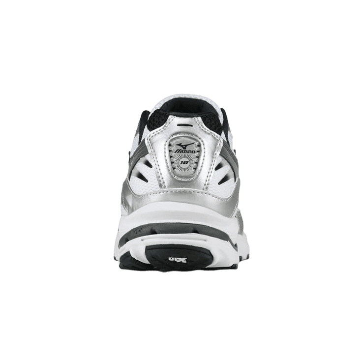 Mizuno Wave Rider 10 White Black Silver Angle 1