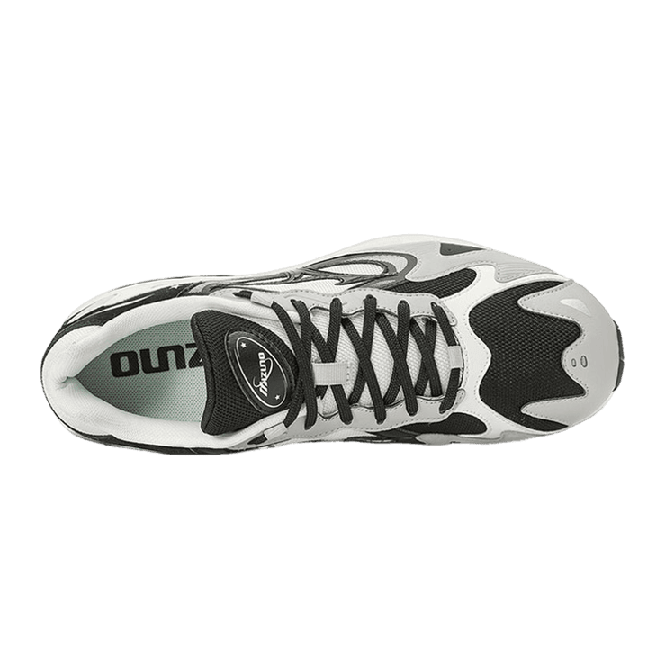 Mizuno Wave Solar Low Cool Grey Black White Angle 0