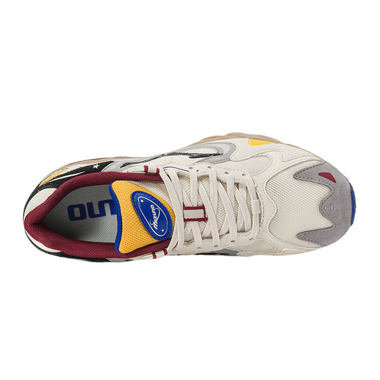 Mizuno Wave Rider Low White Yellow Black Angle 0