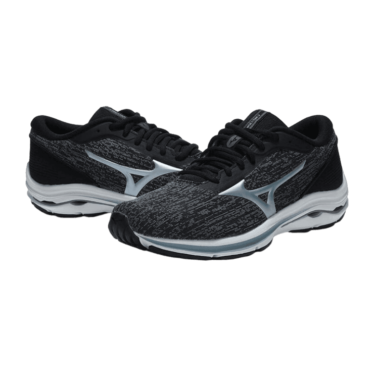 Mizuno Wave Kizuna 3 Black Silver Angle 1