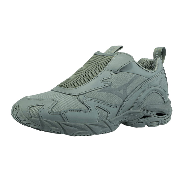 Mizuno Beams x Wave Rider 10 SlipOn Grey Silver Angle 0