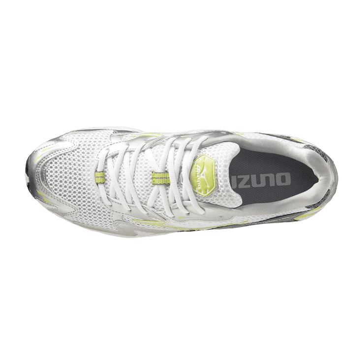Mizuno Wave Rider 10 White Sunny Lime Angle 0