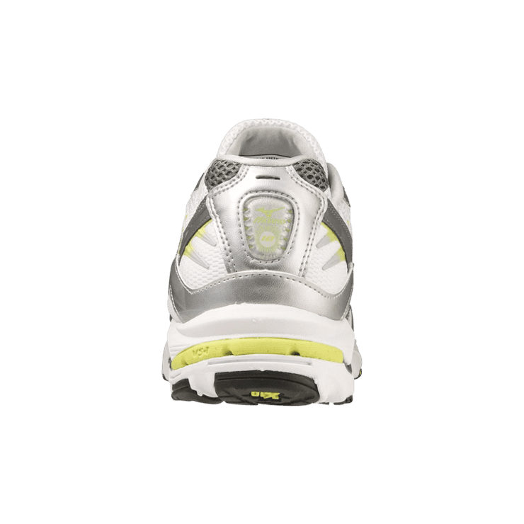 Mizuno Wave Rider 10 White Sunny Lime Angle 1