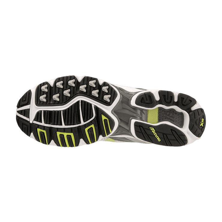 Mizuno Wave Rider 10 White Sunny Lime Angle 2