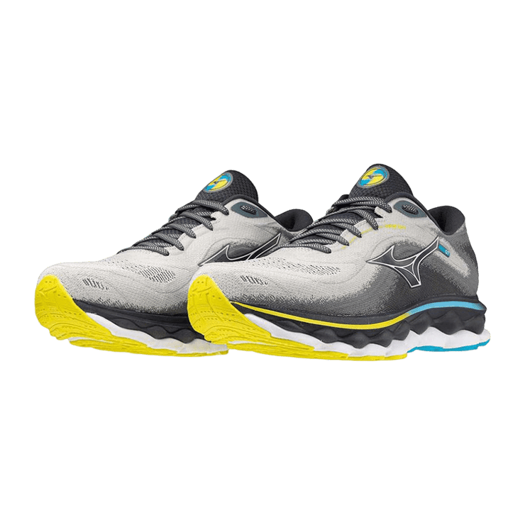 Mizuno Wave Sky 7 Grey Pearl Blue Angle 2