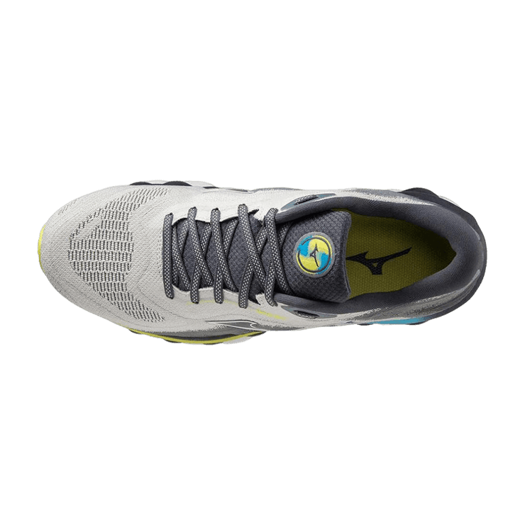 Mizuno Wave Sky 7 Grey Pearl Blue Angle 3