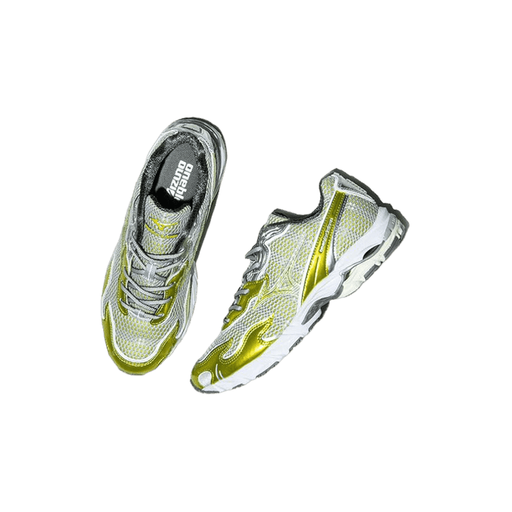 Mizuno x One Block Down Flame Wave Wave Rider 10 Yellow Angle 1