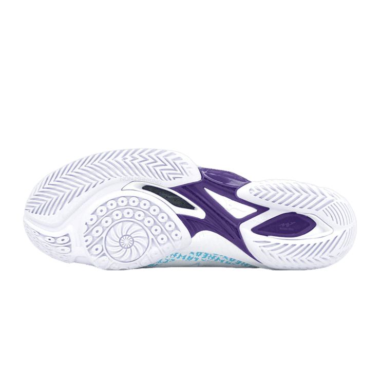 Mizuno Wave Claw Neo 2 White Purple Angle 3