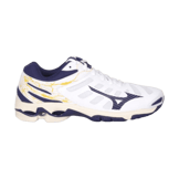 Mizuno Wave Voltage White Navy Angle 0
