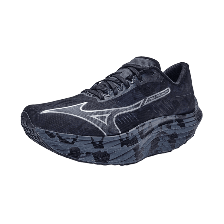 Mizuno Wave Rebellion Pro Black Grey Red Angle 0