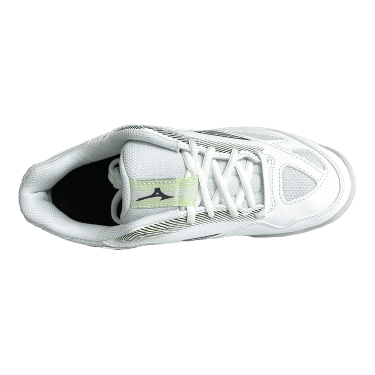 Mizuno Cyclone Speed 4 White Green Grey Angle 0