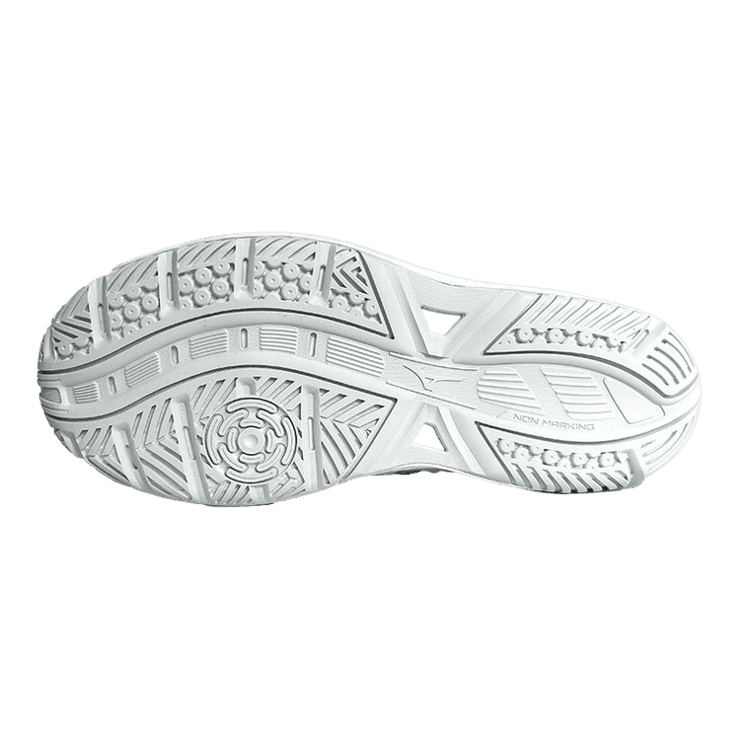 Mizuno Cyclone Speed 4 White Green Grey Angle 2