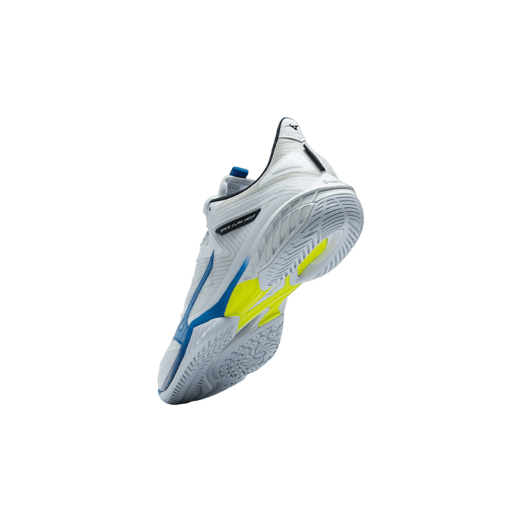 Mizuno Wave Claw Neo 2 White Blue Yellow Angle 0