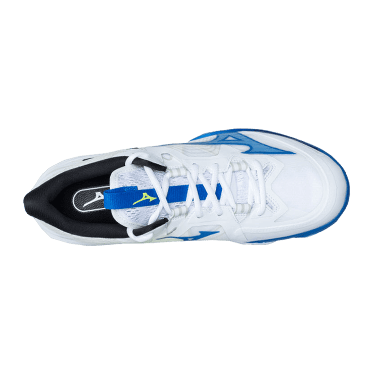 Mizuno Wave Claw Neo 2 White Blue Yellow Angle 1