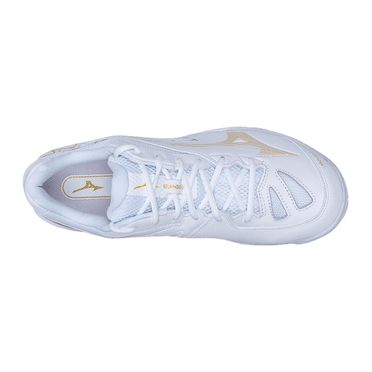 Mizuno Wave Claw Pro White Gold Angle 2