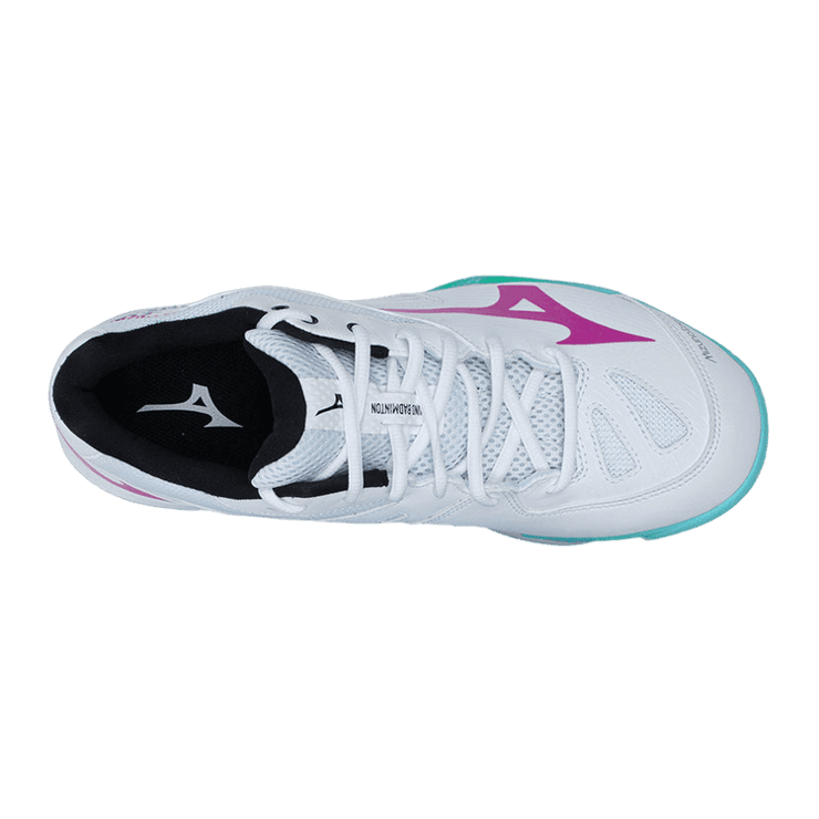 Mizuno Wave Claw White Green Purple Angle 1