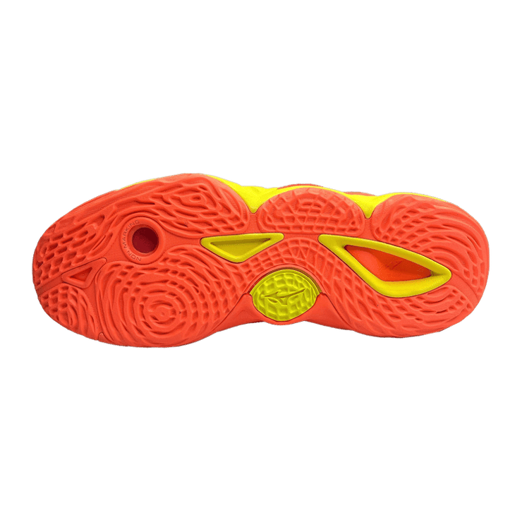 Mizuno Wave Momentum 3 Neon Orange Angle 2