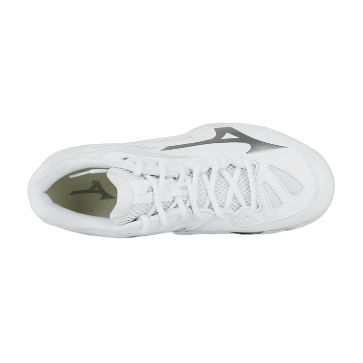 Mizuno Wave Claw II White Silver Angle 1